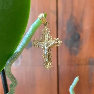 14K Crucifix Pendant